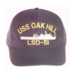 USS Oak Hill LSD-51 Cap (Dark Navy) (Direct Embroidered)