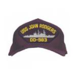 USS John Rodgers DD-983 Cap (Dark Navy) (Direct Embroidered)