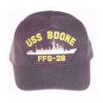 USS Boone FFG-28 Cap (Dark Navy) (Direct Embroidered)