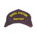 Naval Station - Mayport Cap with Letters Only (Dark Navy) (Direct Embroidered)