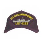 USS Spartanburg Count LST-1192 Cap (Dark Navy) (Direct Embroidered)