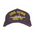 USS Ross DDG-71 Cap (Dark Navy) (Direct Embroidered)