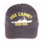 USS Carney DDG-64 Cap (Dark Navy) (Direct Embroidered)