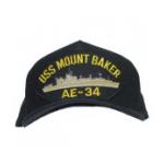 USS Mount Baker AE-34 Cap (Dark Navy) (Direct Embroidered)