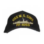 USS W. S. Sims FF-1059 Cap (Dark Navy) (Direct Embroidered)