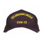 USS Abraham Lincoln CVN-72 Cap (Dark Navy) (Direct Embroidered)