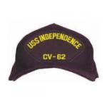 USS Independence CV-62 Cap (Dark Navy) (Direct Embroidered)