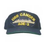 USS Camden AOE-2 Cap (Dark Navy) (Direct Embroidered)