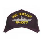 USS Ouellet FF-1077 Cap (Dark Navy) (Direct Embroidered)