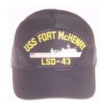 USS Fort Mc Henry LSD-43 Cap (Dark Navy) (Direct Embroidered)
