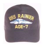 USS Rainer AOE-7 Cap (Dark Navy) (Direct Embroidered)