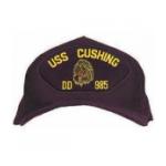 USS Cushing DD-985 Cap with Lion (Dark Navy) (Direct Embroidered)