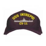 USS Intrepid CV-11 Cap (Dark Navy) (Direct Embroidered)