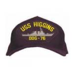 USS Higgins DDG-76 Cap (Dark Navy) (Direct Embroidered)