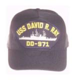 USS David R. Ray DD-971 Cap (Dark Navy) (Direct Embroidered)