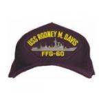 USS Rodney M. Davis FFG-60 Cap (Dark Navy) (Direct Embroidered)