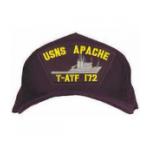 USNS Apache T-ATF 172 Cap with Boat (Dark Navy) (Direct Embroidered)