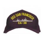 USS San Francisco CA-38 Cap (Dark Navy) (Direct Embroidered)
