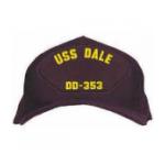 USS Dale DD-353 Cap Plain (Dark Navy) (Direct Embroidered)