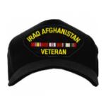 Iraq Afghanistan Veteran Cap w/ Ribbons (Black)