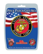 U.S. Marine Corps Pin And Patch Gift Set (4-Piece)