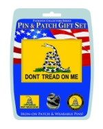 Don't Tread On Me Pin And Patch Gift Set (4-Piece)