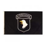 101st  Airborne Division Flag (Patch Only on Black) (3' x 5')