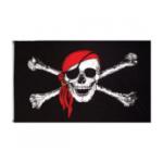 Pirate 2 Red Scarf Flag (3' x 5')