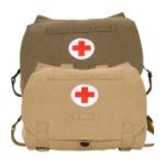 Retro Hungarian Shoulder Bag with Red Cross Imprint