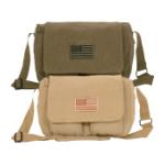 Retro Departure Shoulder Bag with American Flag Patch