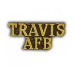Air Force Scripted Travis AFB Pin