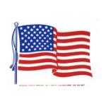 American Flag Inside Window Decal