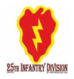 25th Infantry Division Outside Window Decal