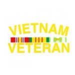 Vietnam Veteran Outside Window Decal with Ribbons