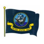 Navy Flag Outside Window Decal