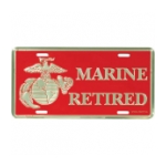 Marine Retired License Plate
