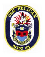 USS Pelican MHC-53 Ship Patch