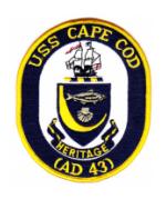 USS Cape Cod AD-43 Patch