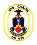 USS Caron DD-970 Ship Patch