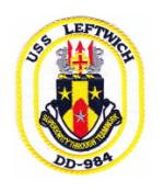 USS Leftwich DD-984 Ship Patch