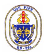 USS Fife DD-991 Ship Patch