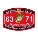 USMC MOS 6371 Aircraft Maintenance, Support Equipment Patch