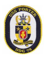 USS Porter DDG-78 Ship Patch