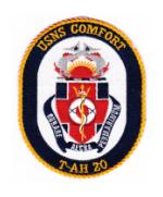 USNS Comfort T-AH-20 Ship Patch