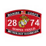 USMC MOS 2874 Metrology Technician Patch