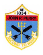 USS John R. Perry DE-1034 Ship Patch