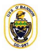 USS O'Bannon DD-987 Ship Patch
