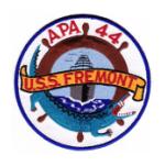 USS Fremont, APA-44 Ship Patch