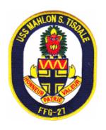 USS Mahlon S. Tisdale FFG-27 Ship Patch