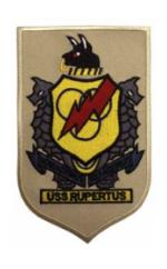 USS Rupertus Ship Patch (Red Thunderbolt)